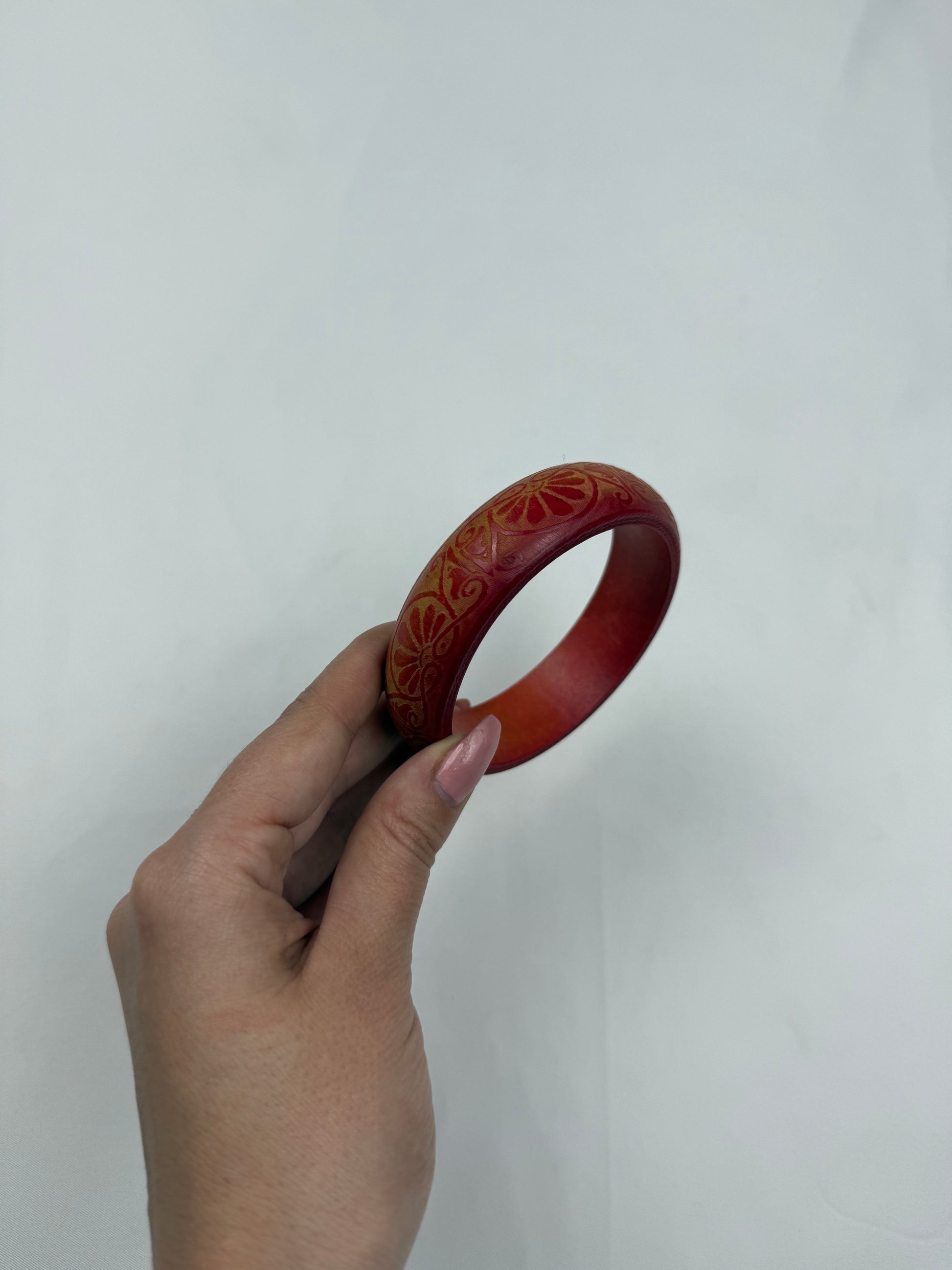 Inox & wood bangle bracelet