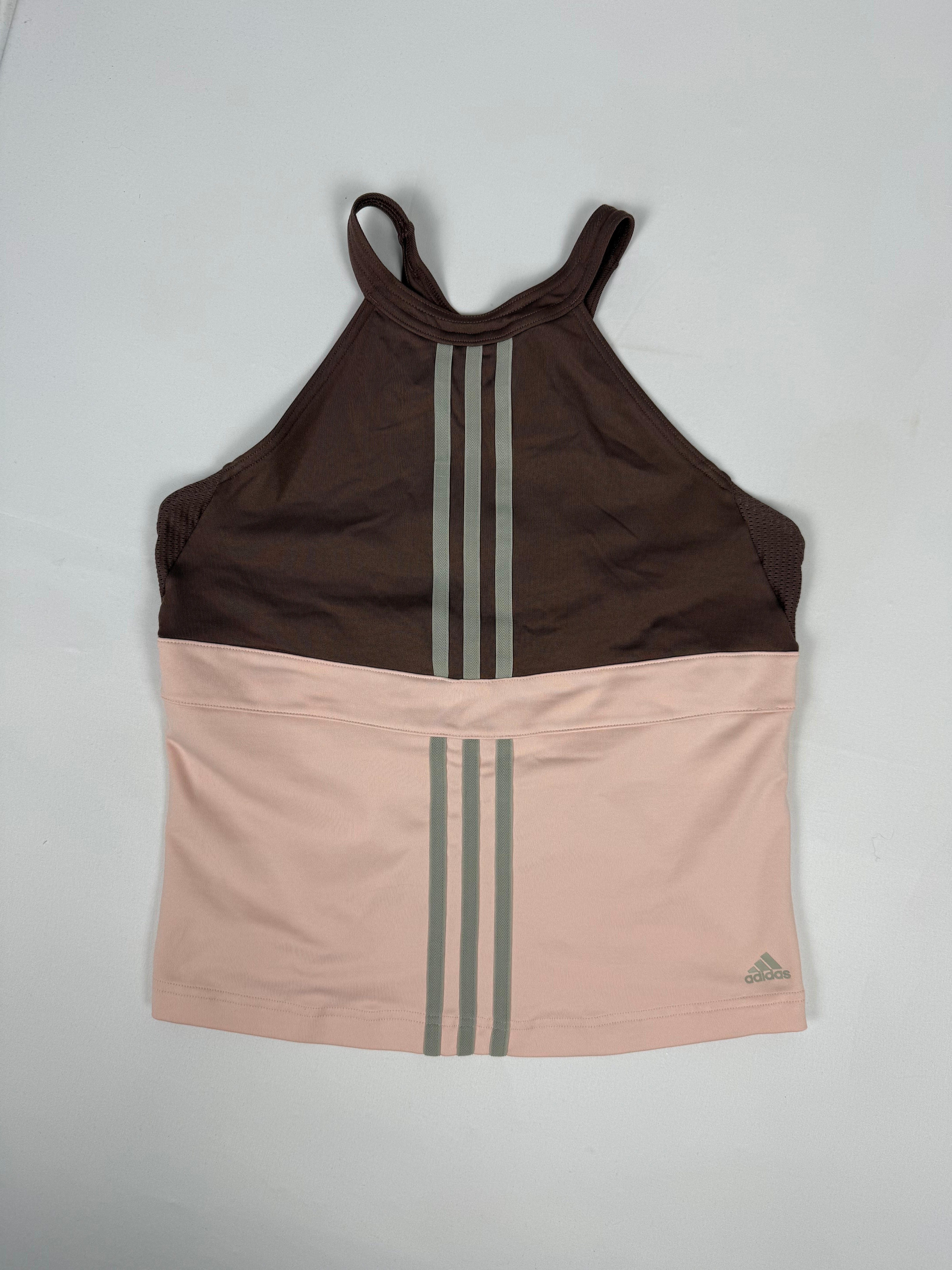 Pink activewear stretchy tank top (L)