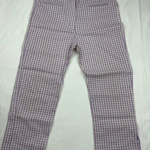 Lilac check print low waist capri pants (S/M)