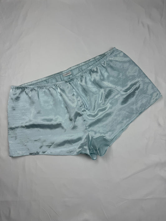 Baby blue silky low rise mini short (S/M)