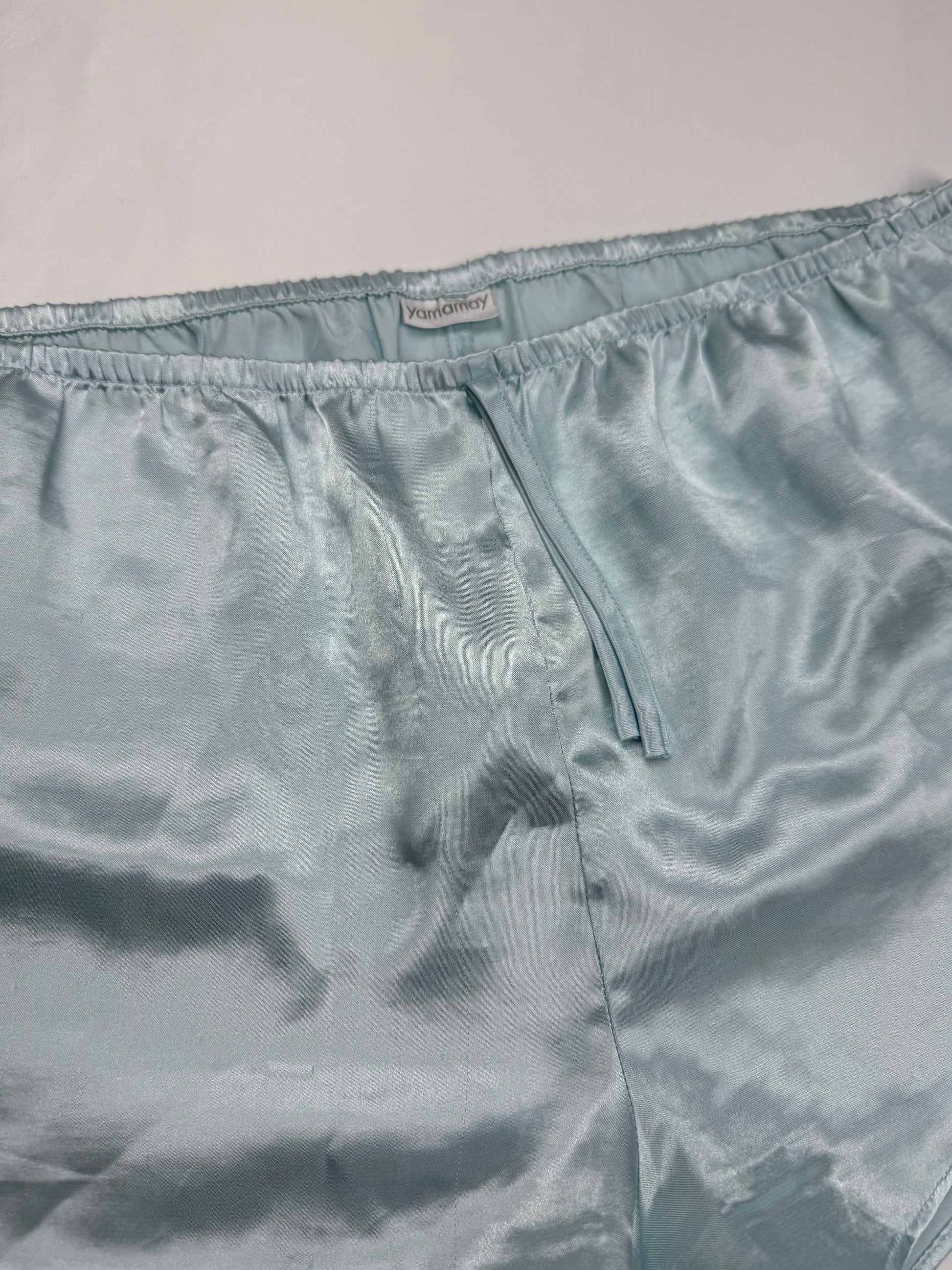 Baby blue silky low rise mini short (S/M)