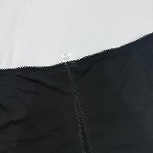 Black embroidered low rise mini shorty (S/M)