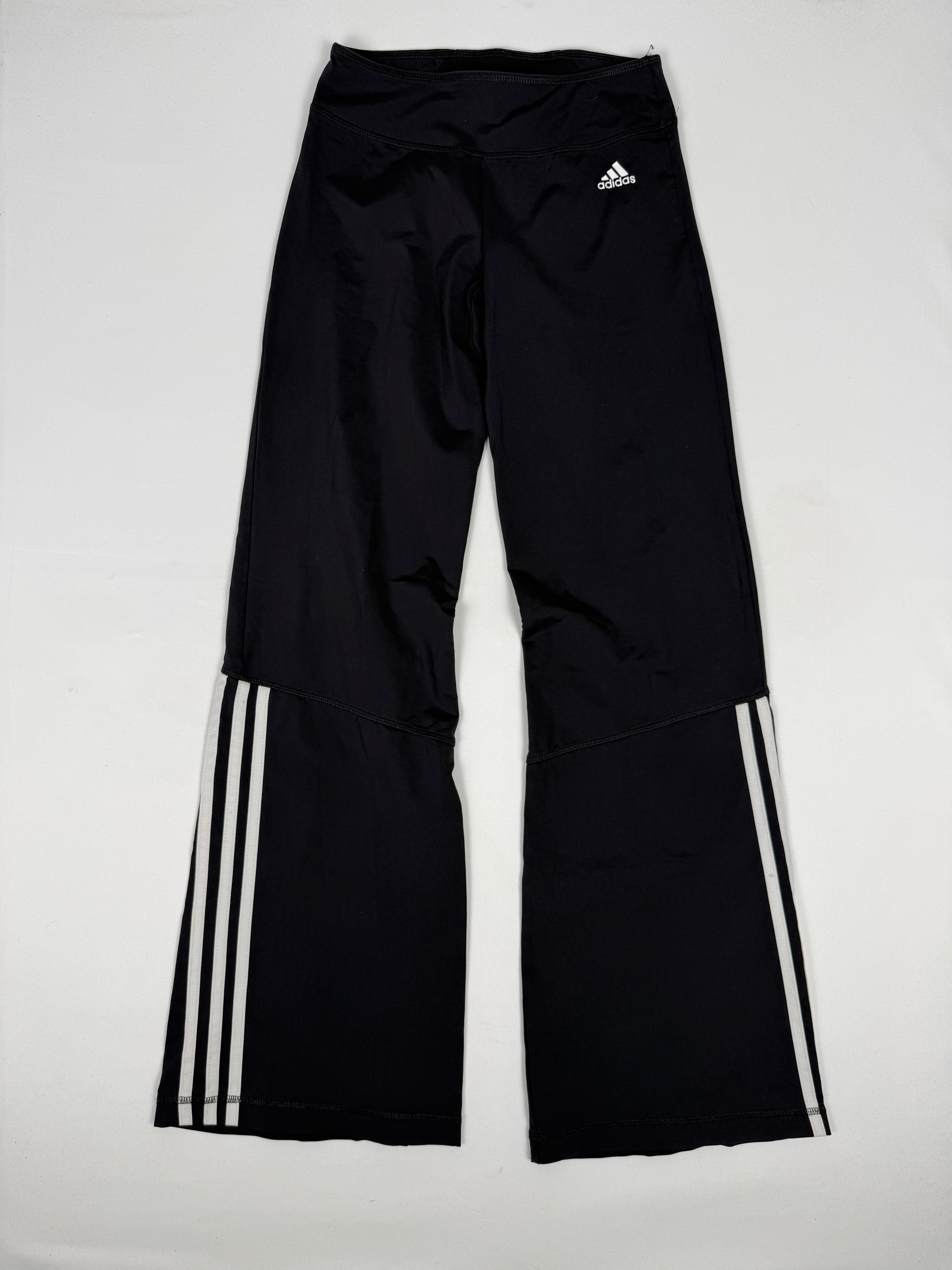 Pantalon droit taille basse en jean noir (XS)