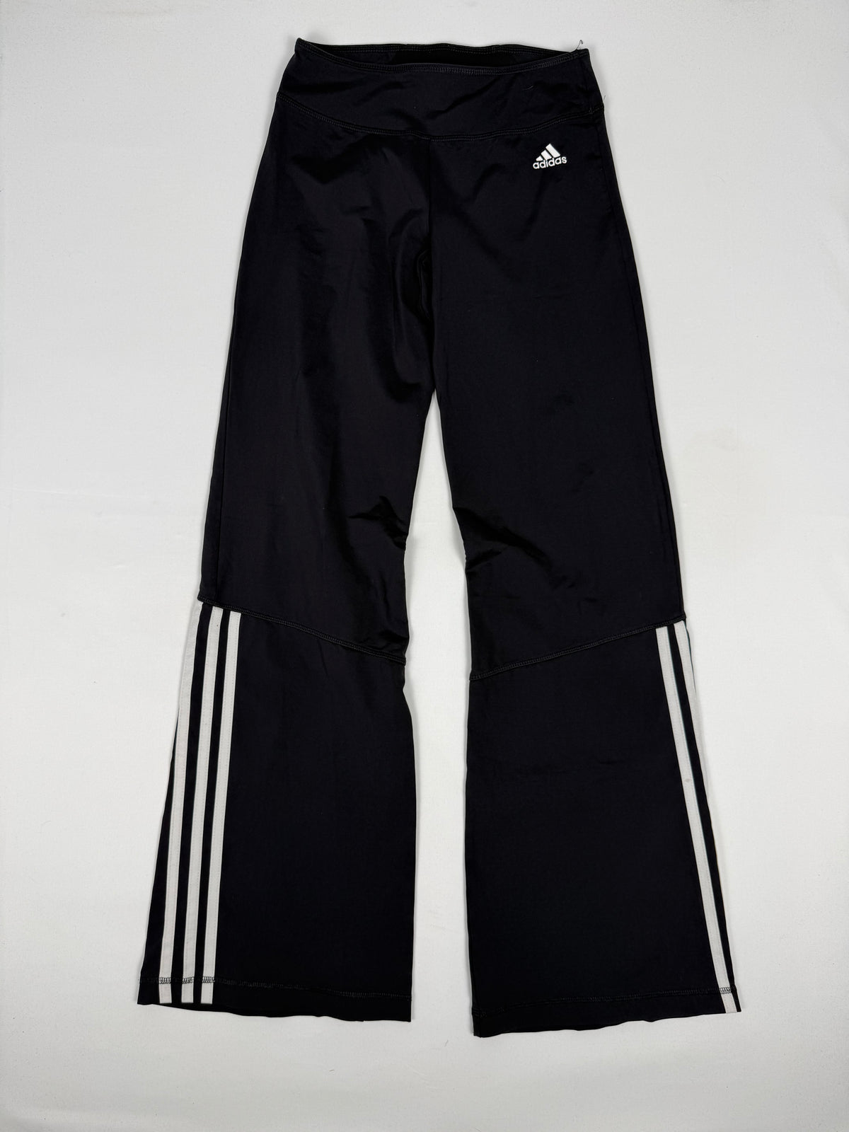 Pantalon droit taille basse en jean noir (XS)