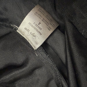 Black mesh lined mid dress (M)