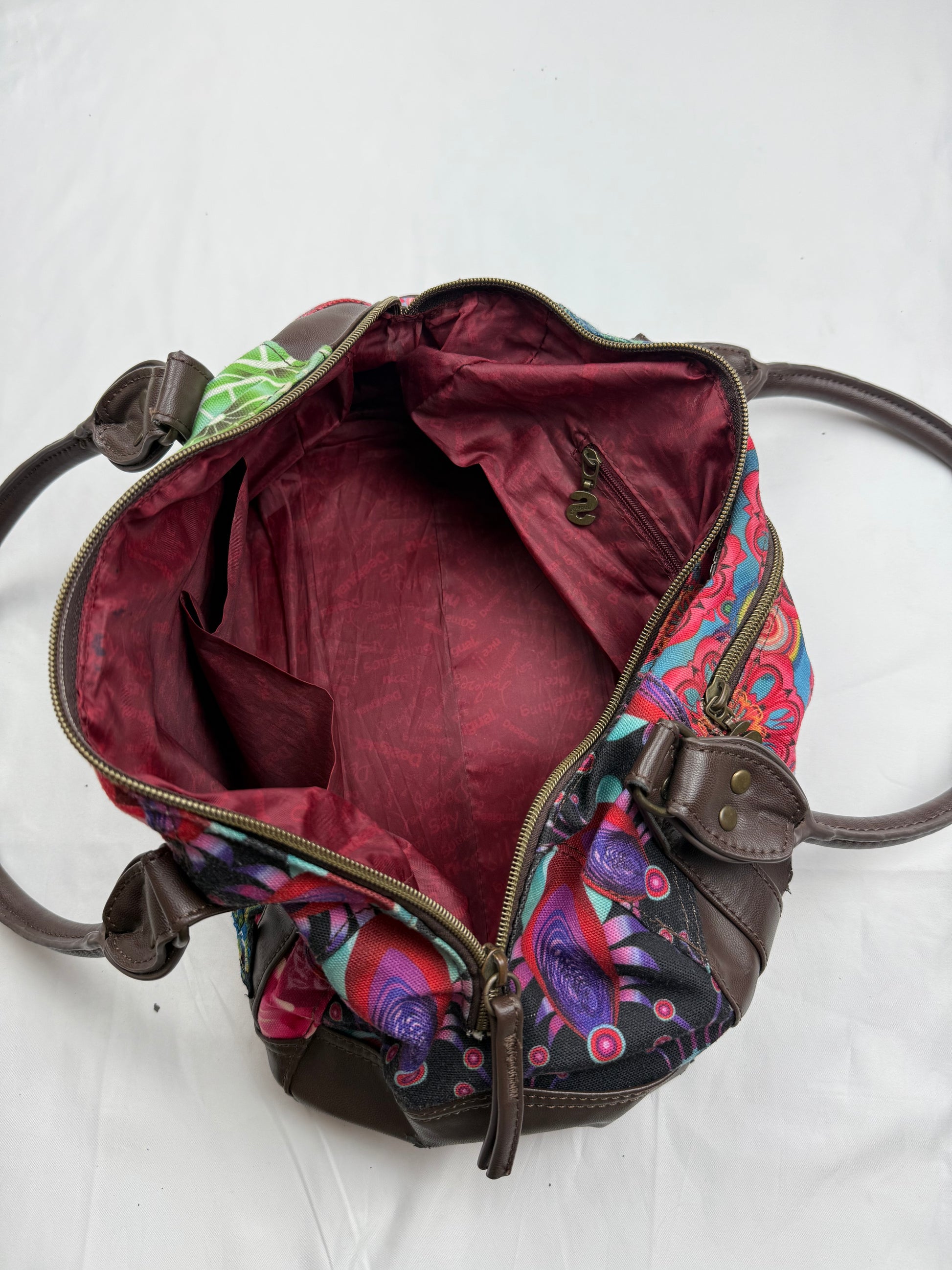 Pink graphic shoulder bag
