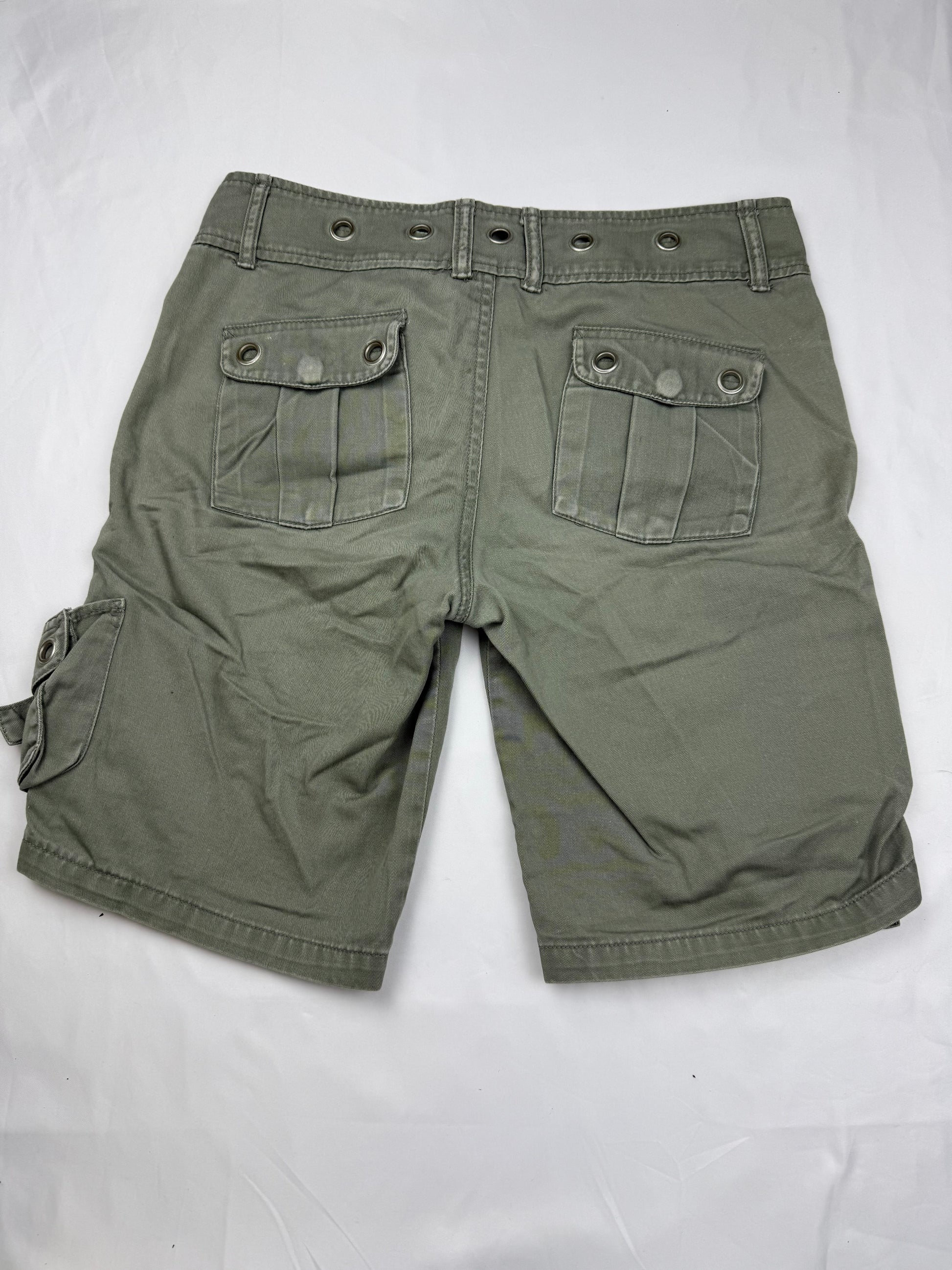 Khaki low waist cargo jorts (XS)
