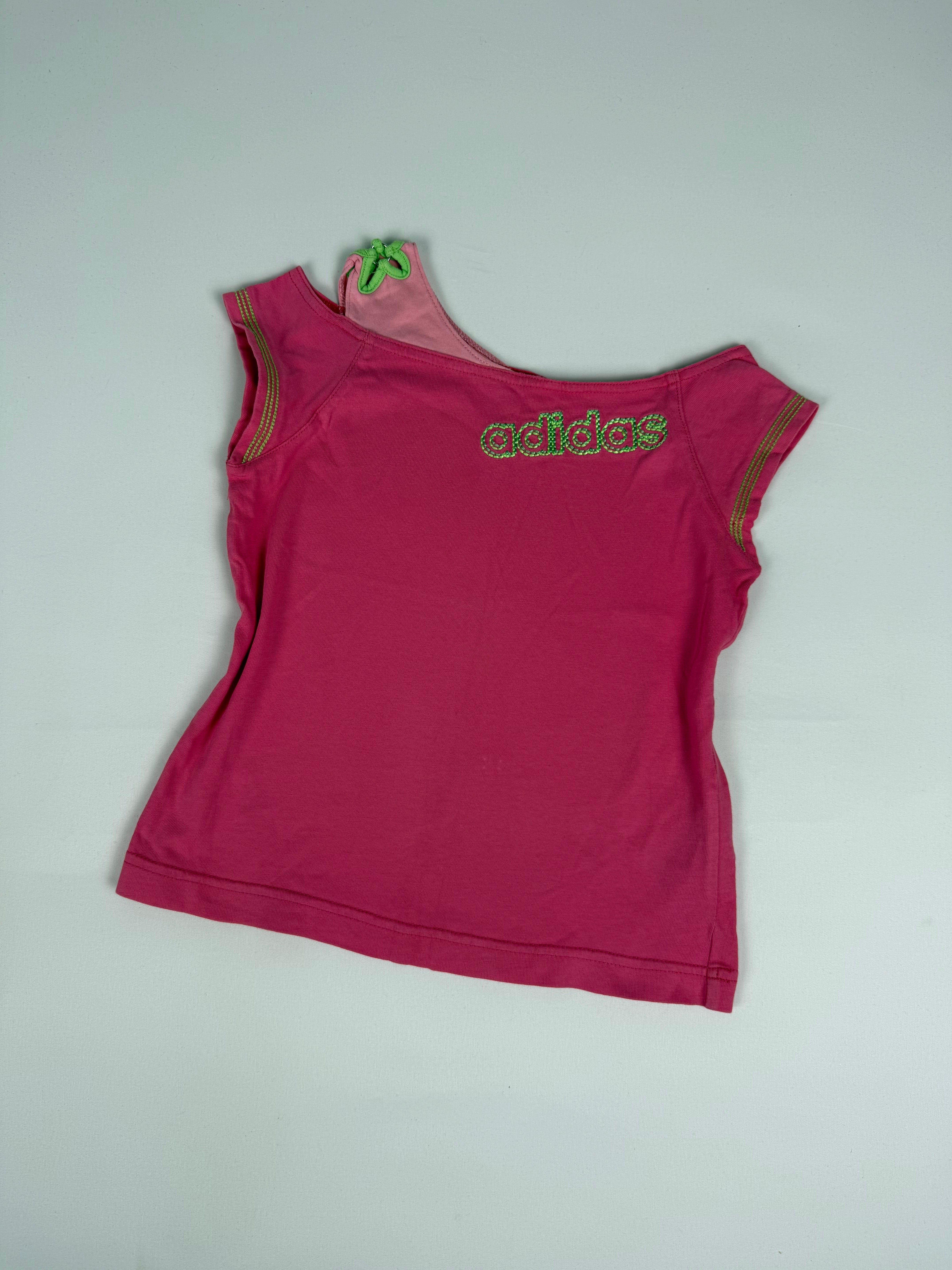 Pink cotton activewear top (XS)