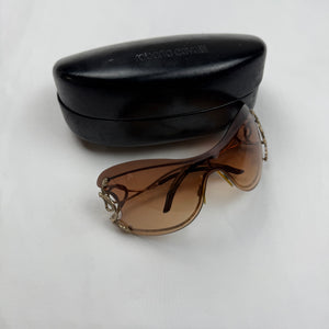 Gold snake 2000s shield sunglasses