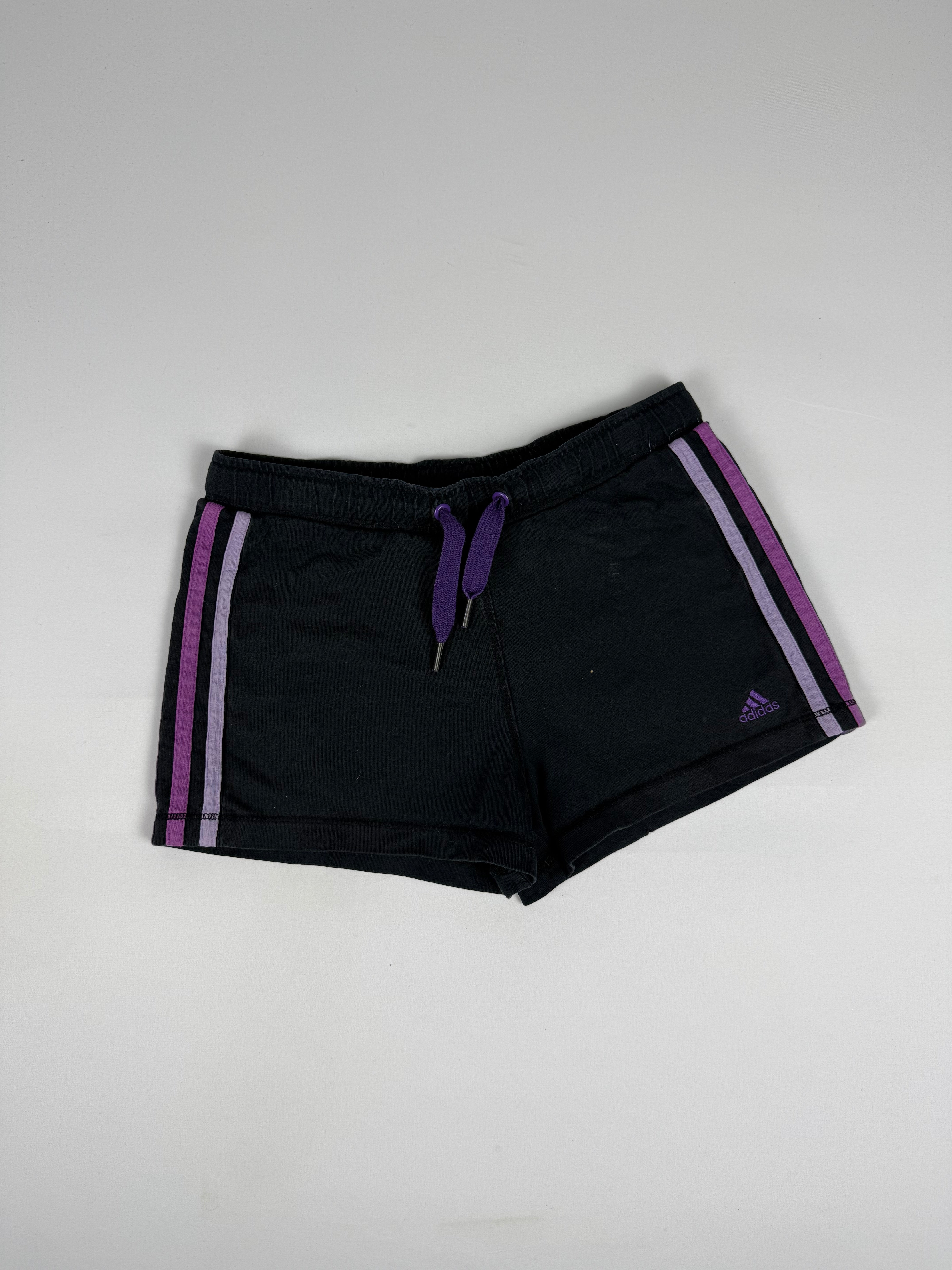 Black & purple cotton mini short (XS)