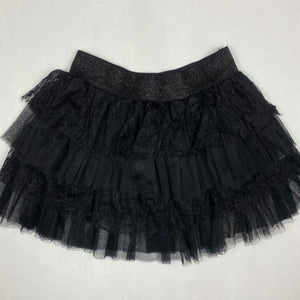 Black mesh pleated low rise mini skirt (XS)