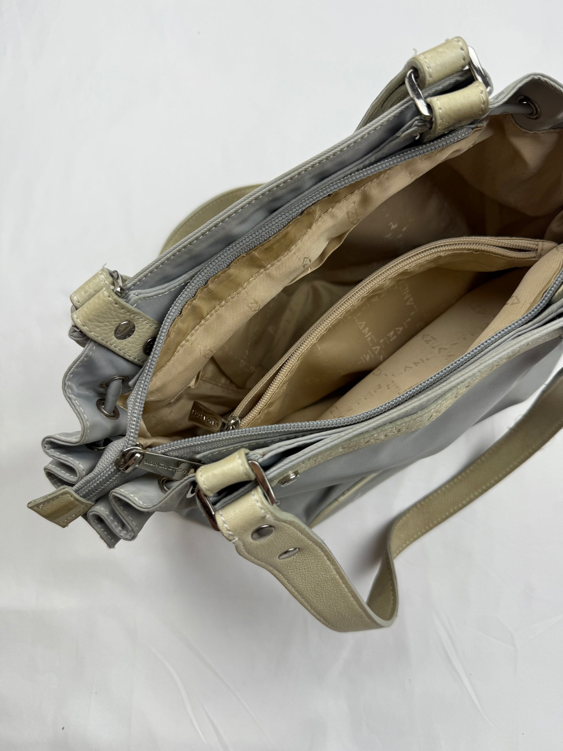Grey shoulder bag