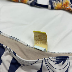 Navy floral brasilian bikini set (XS)