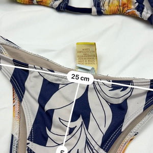 Navy floral brasilian bikini set (XS)