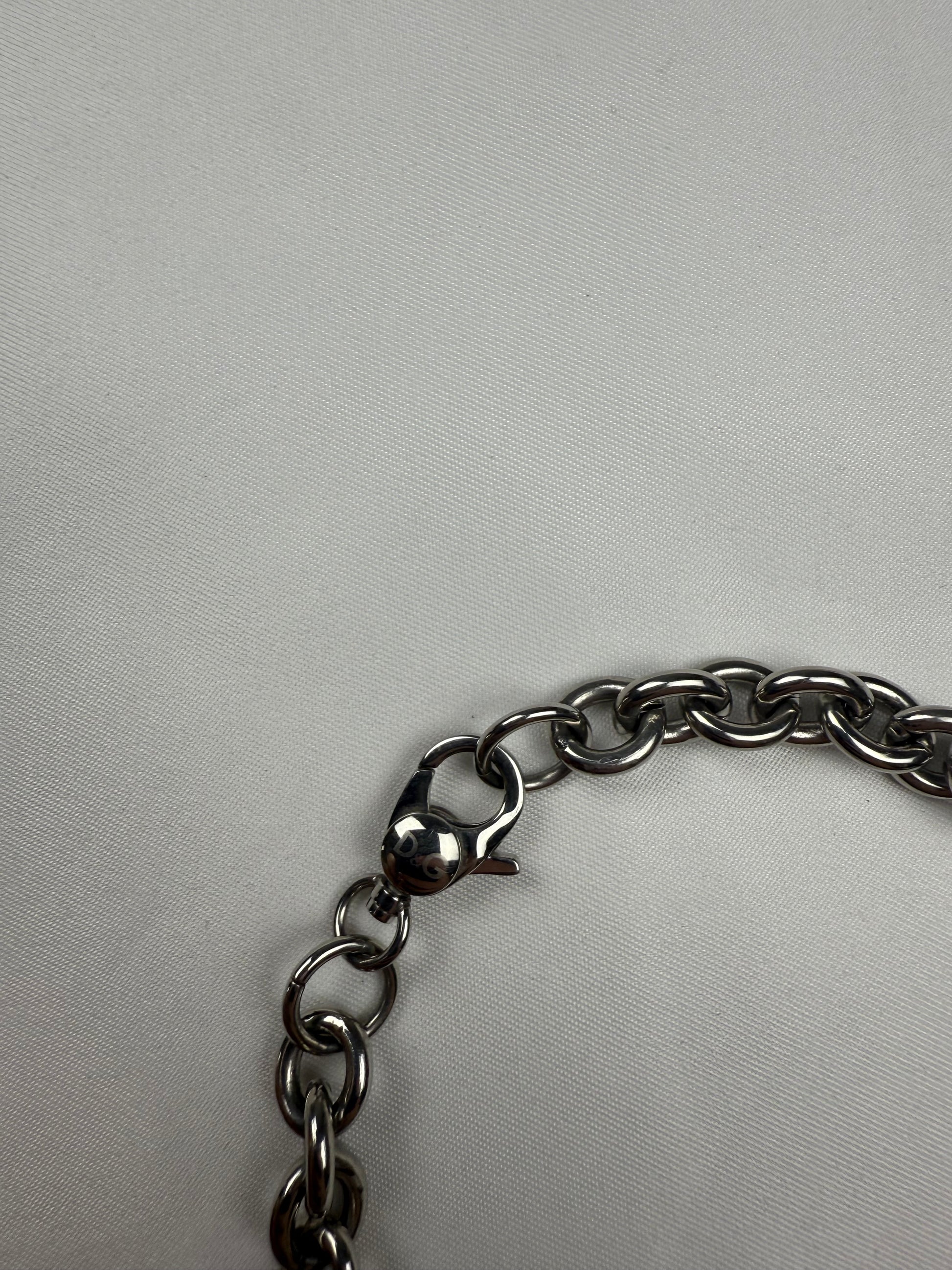 Vintage silver inox  jewelry necklace