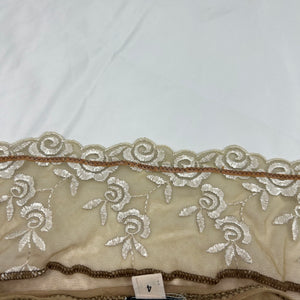 Beige mesh babydoll cami top (XL)