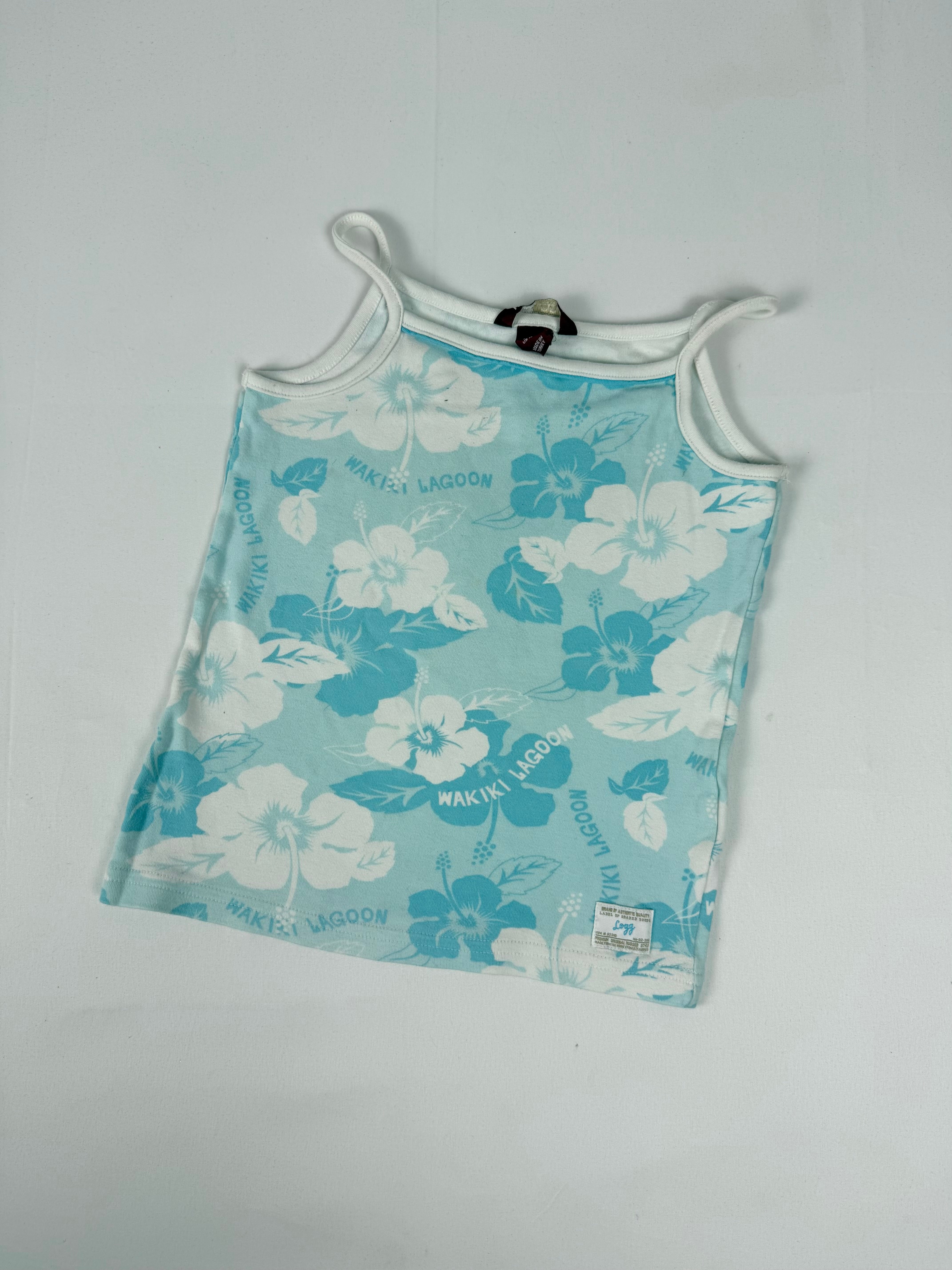 Baby flue floral 100% cotton top (XS/S)