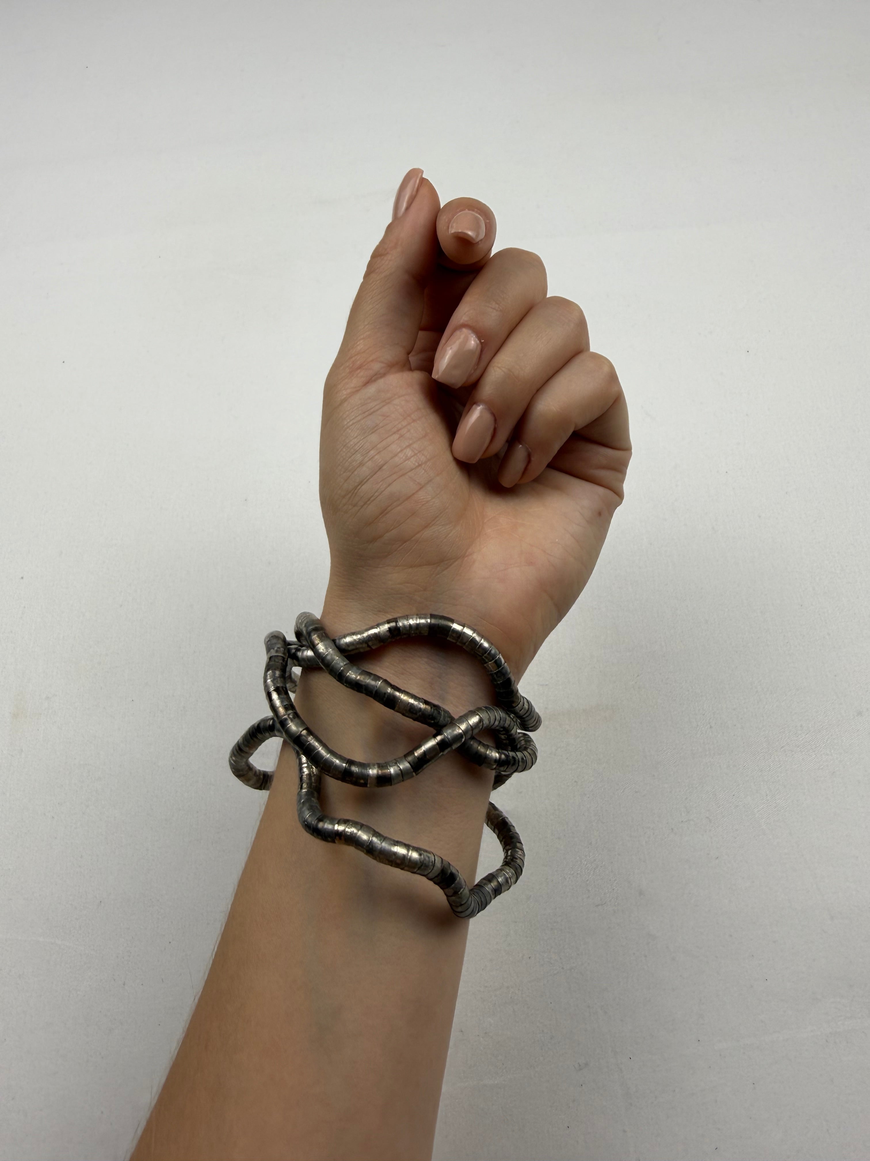 Silver inox bendable necklace