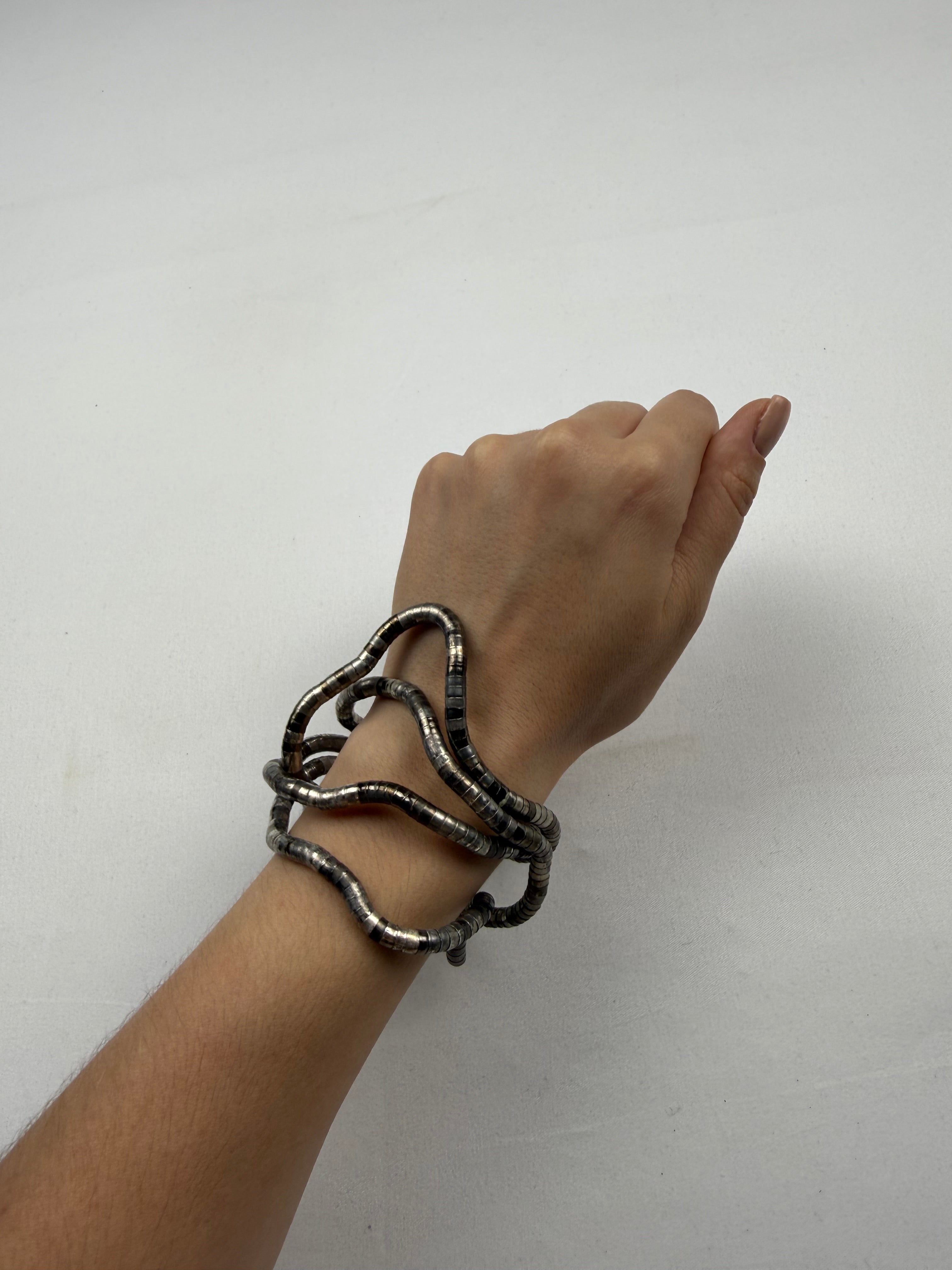 Silver inox bendable necklace