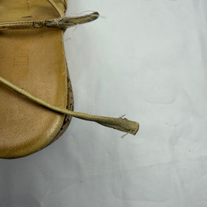 Beige real leather wedge heels (39.5)