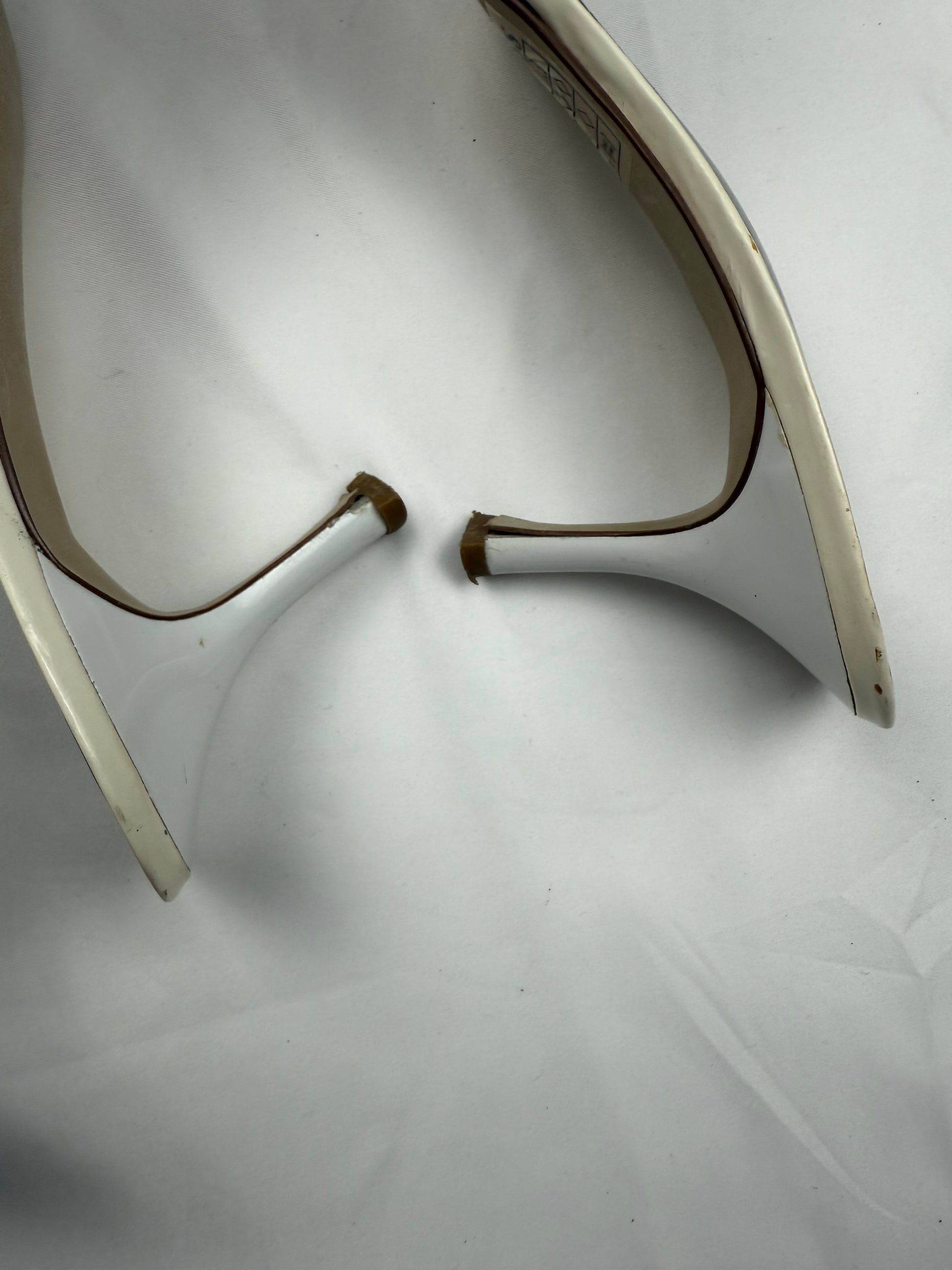 White buckle belt mules heels (39)