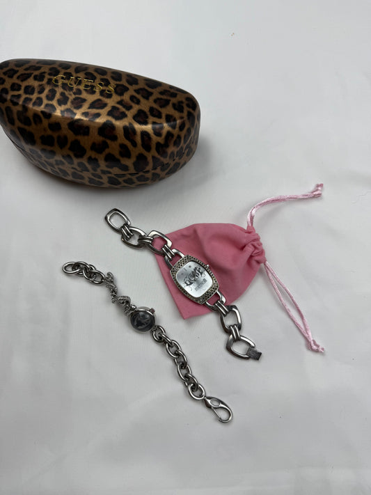 Vintage silver stainless steel snake watch jewelry