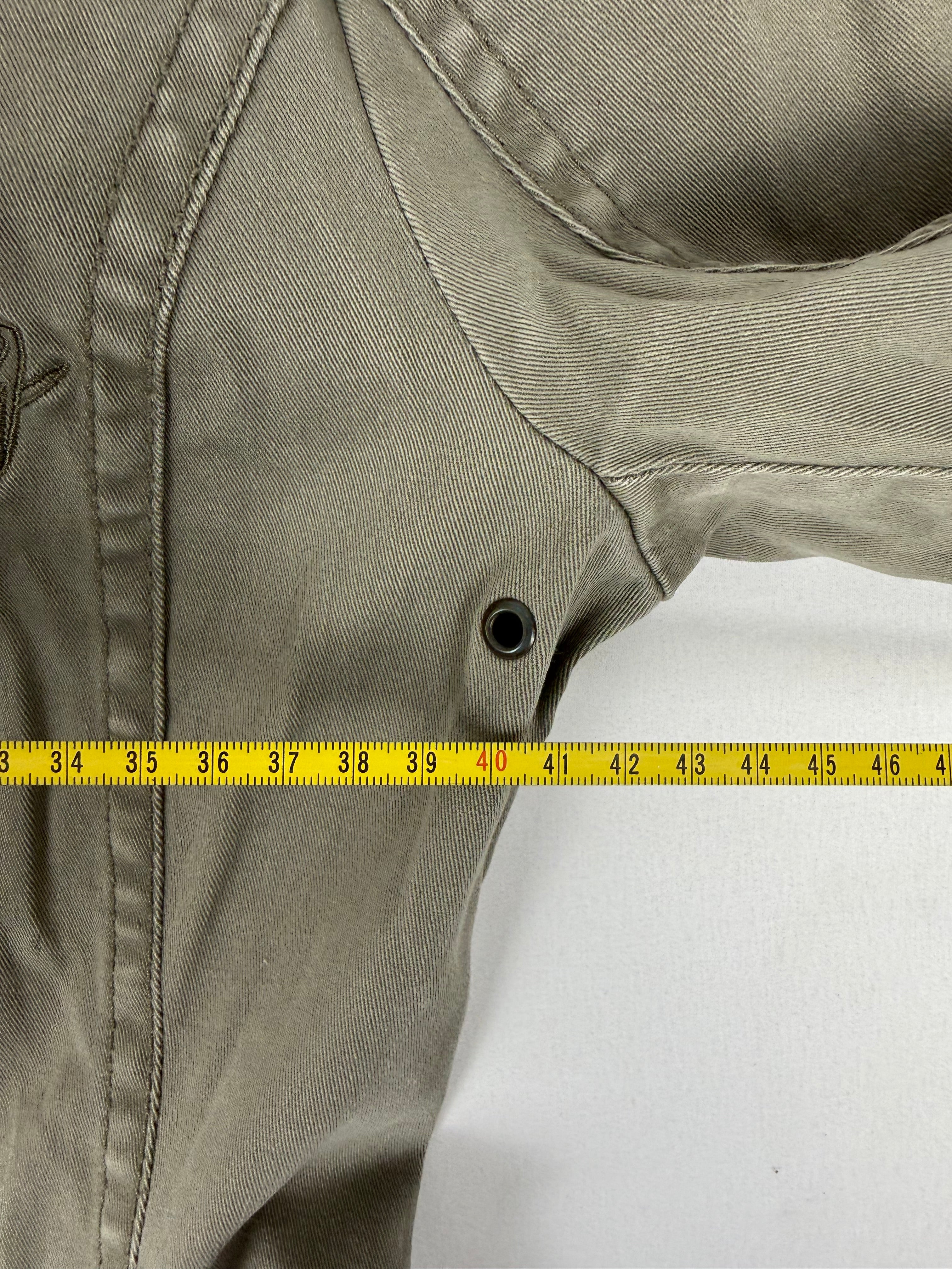 Veste ajustée 100 % coton kaki (L)