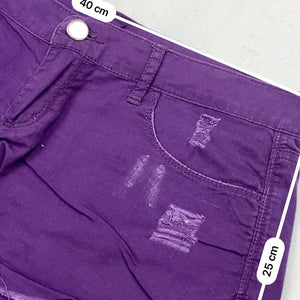 Purple denim low rise mini short (S/M)