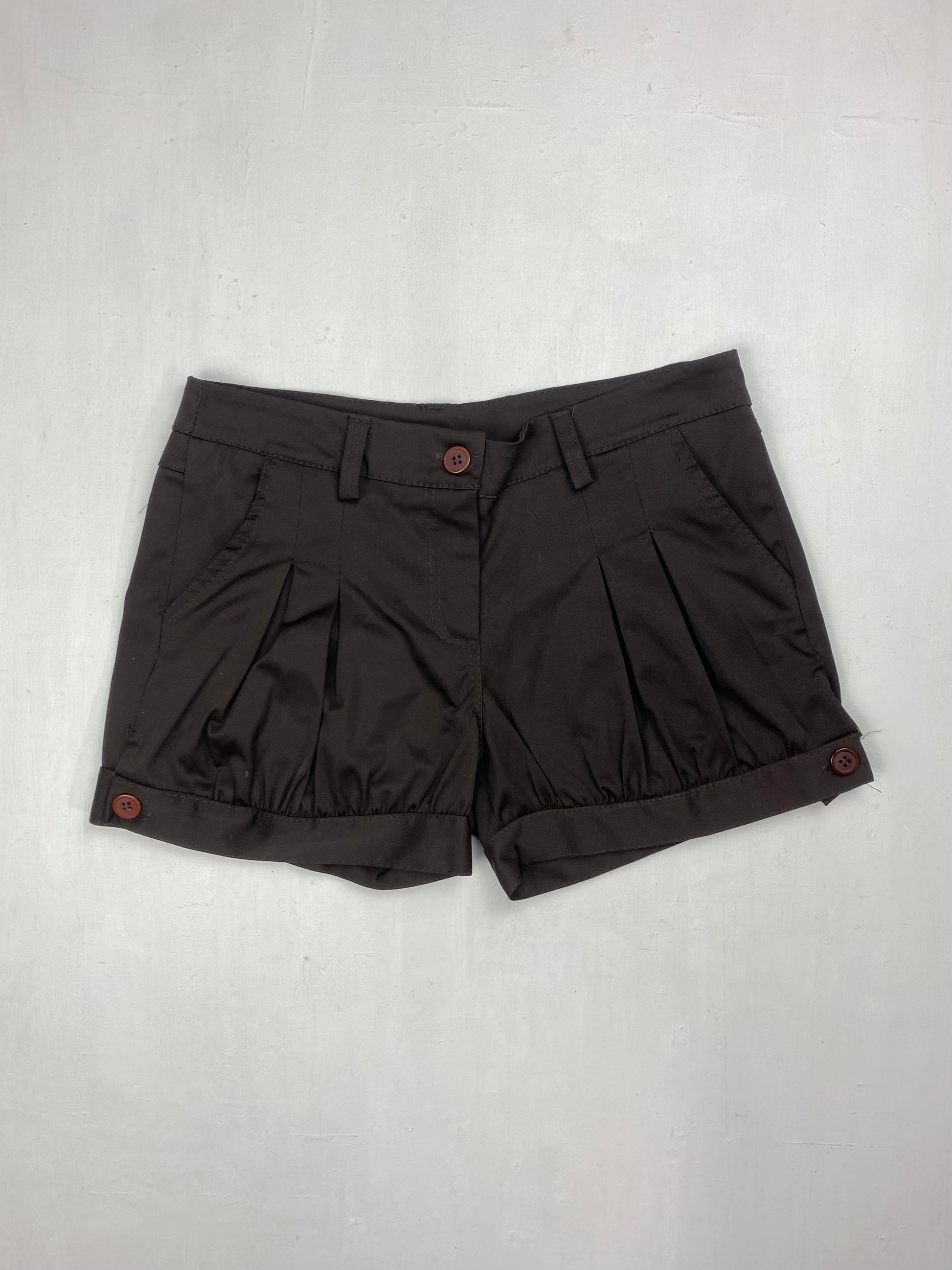 Brown low rise office mini short (S)