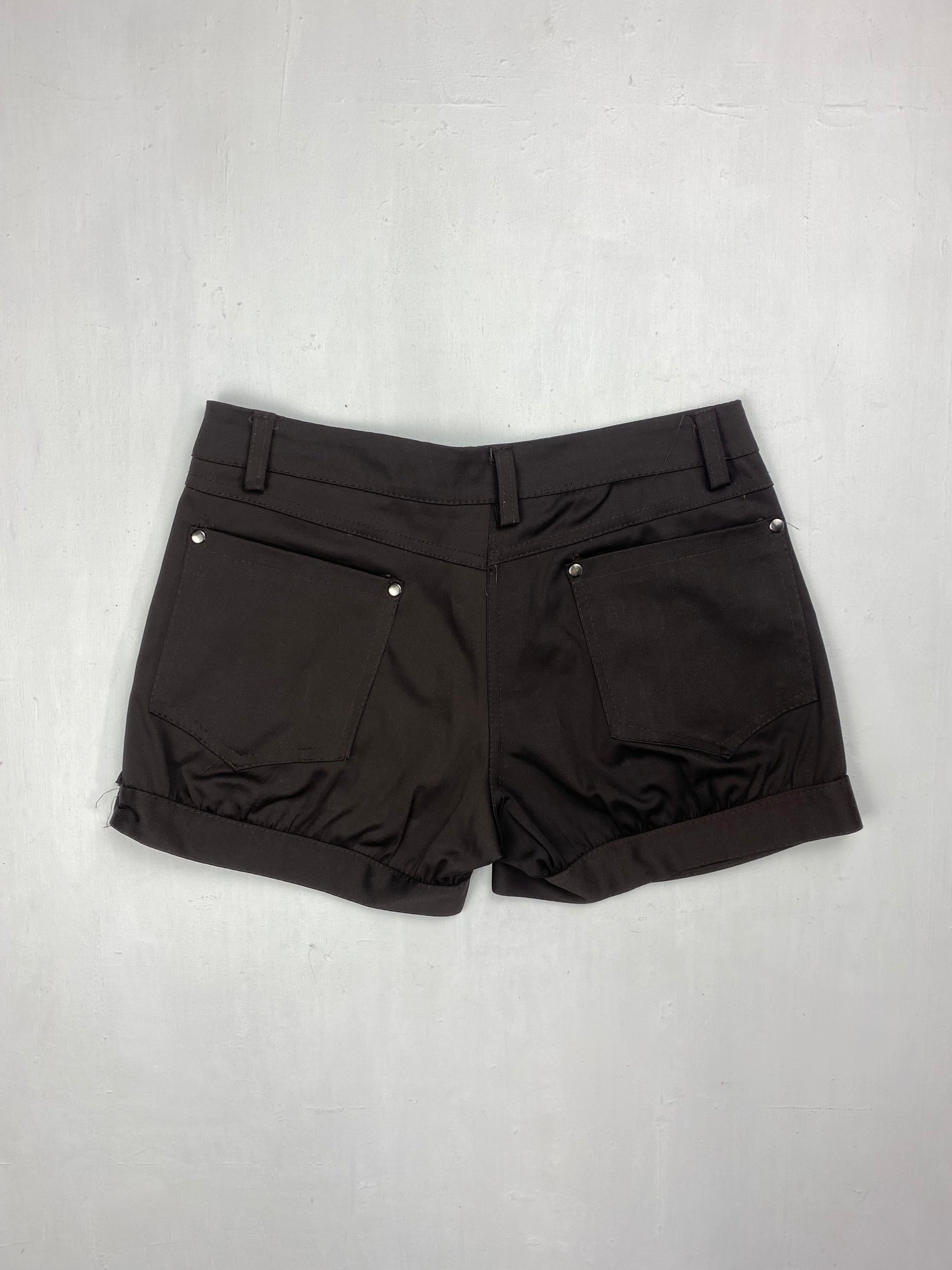 Brown low rise office mini short (S)