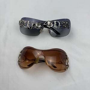 Gold snake 2000s shield sunglasses