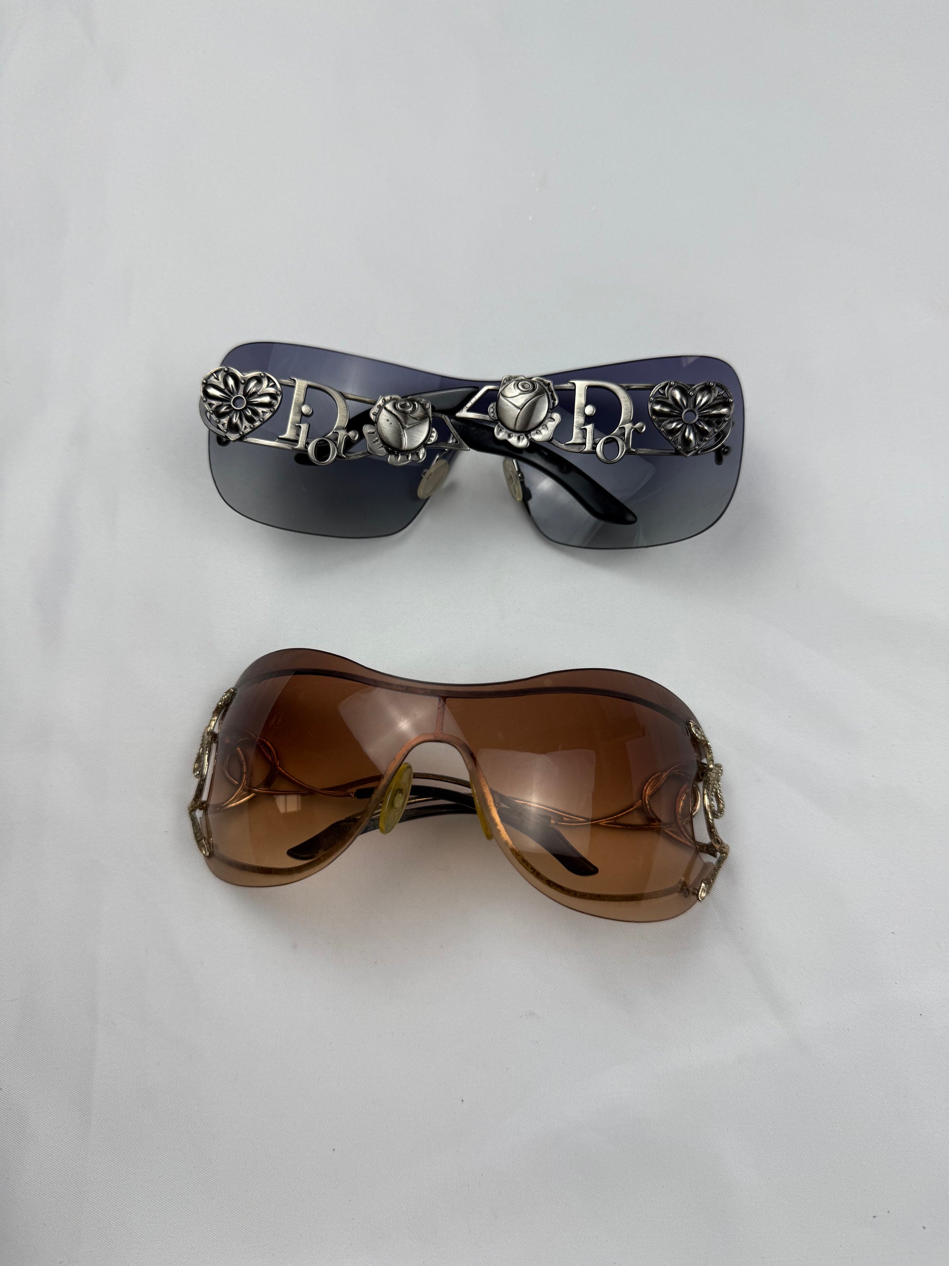 Gold snake 2000s shield sunglasses