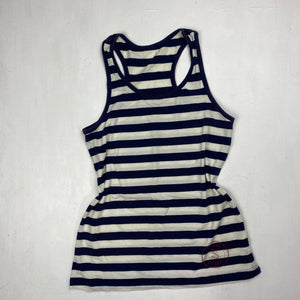 Black & white striped cotton tank top (S/M)