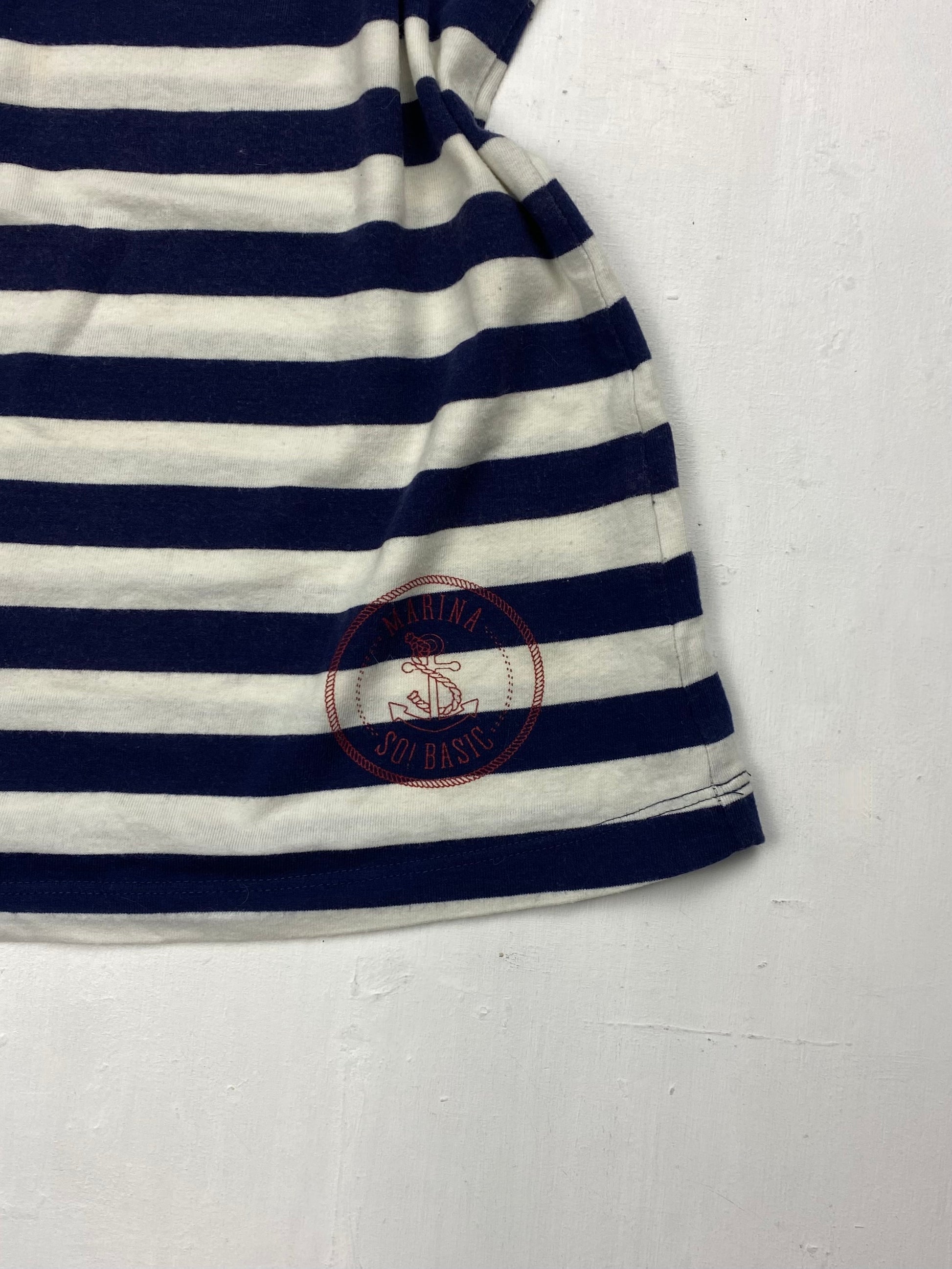 Black & white striped cotton tank top (S/M)