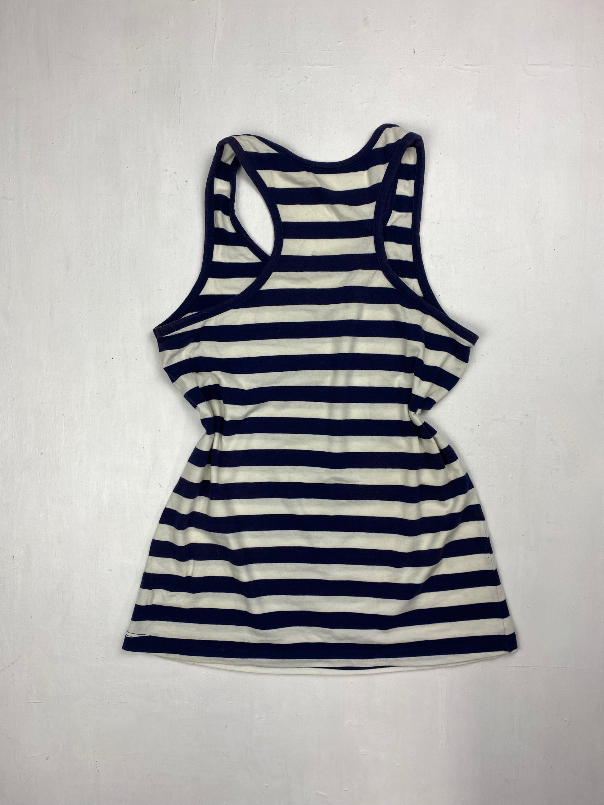 Black & white striped cotton tank top (S/M)