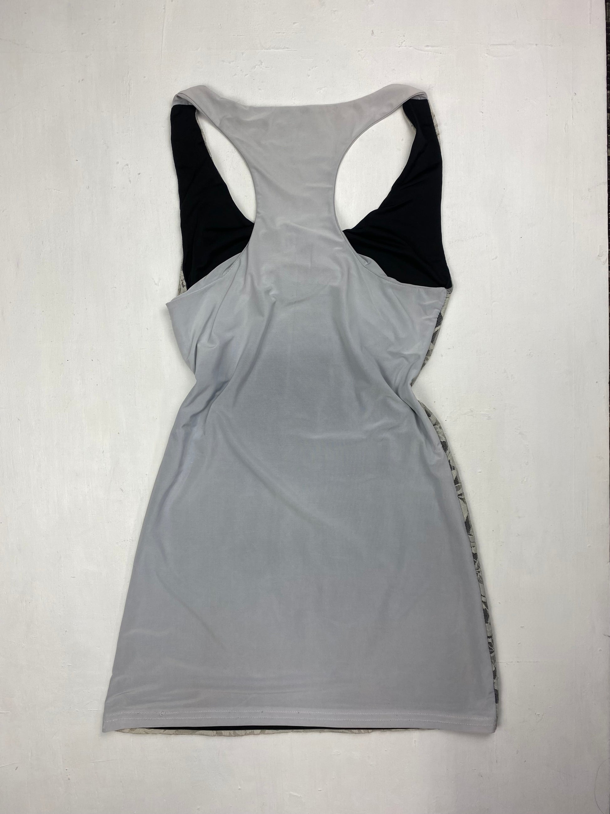 Grey lace lined tank top (S/M)