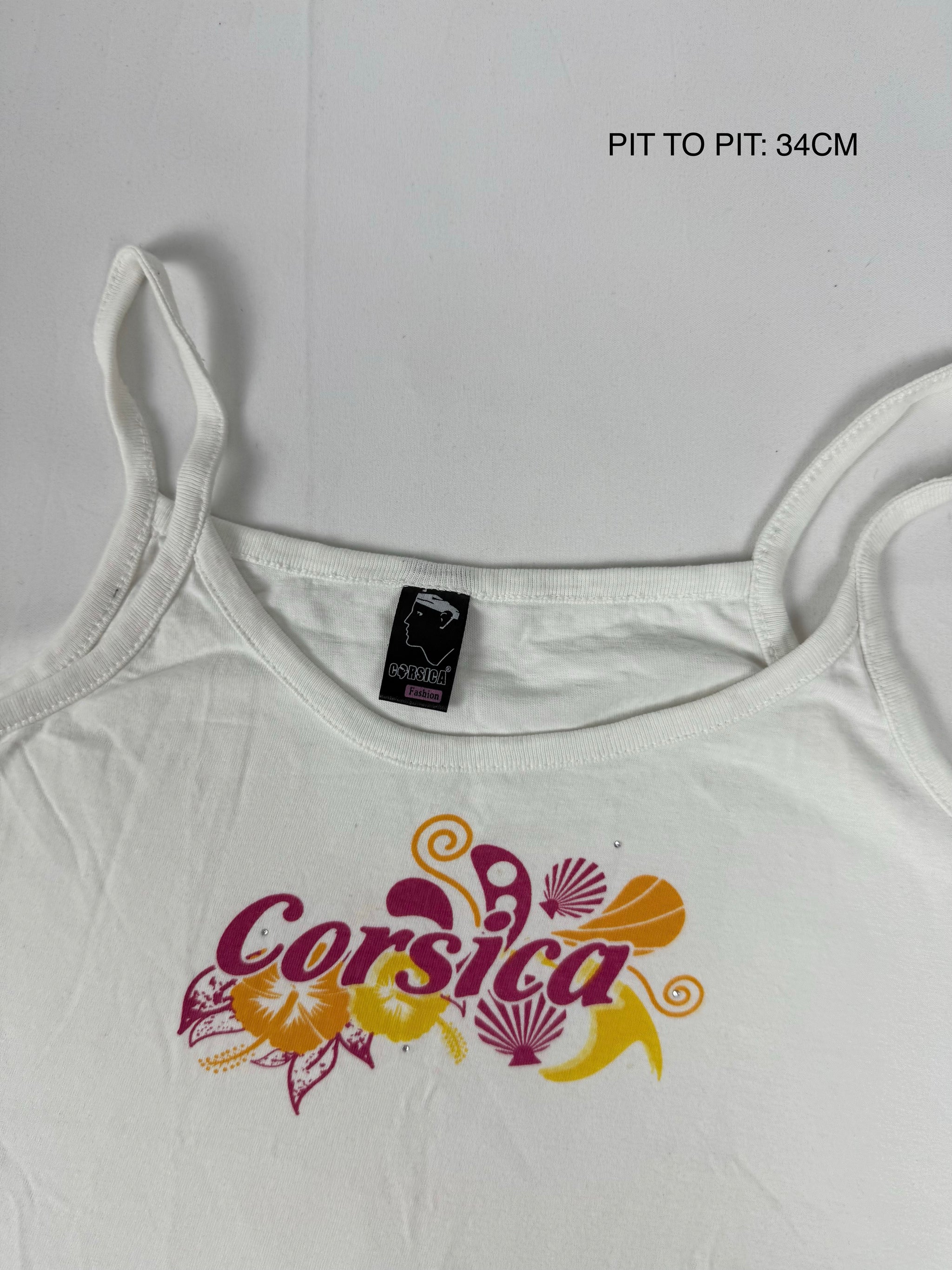 White 100% cotton cami top (XS)