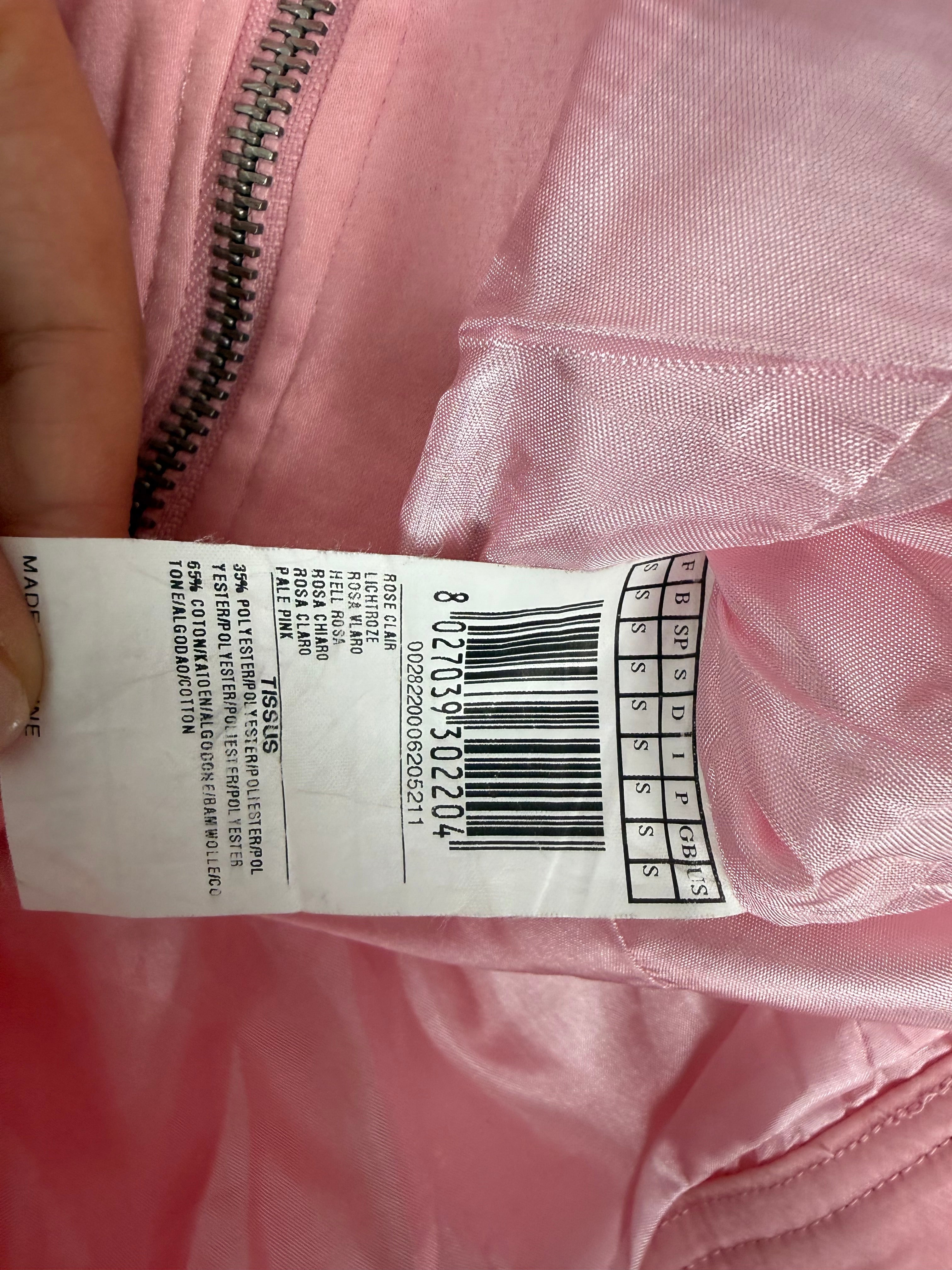 Pink zip up biker jacket (S)