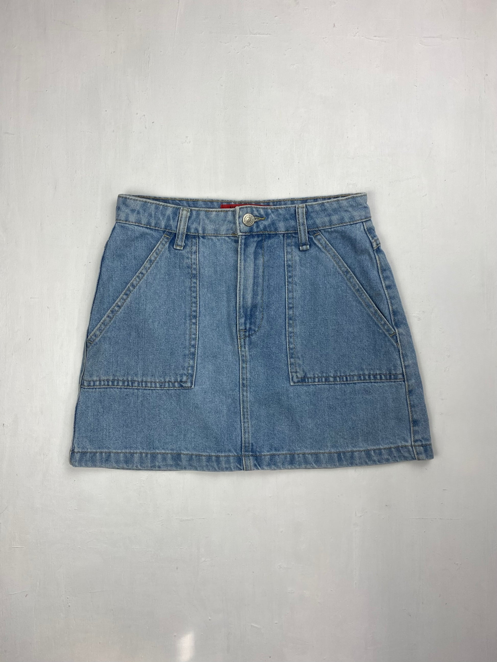 Blue denim mini skirt (XS)