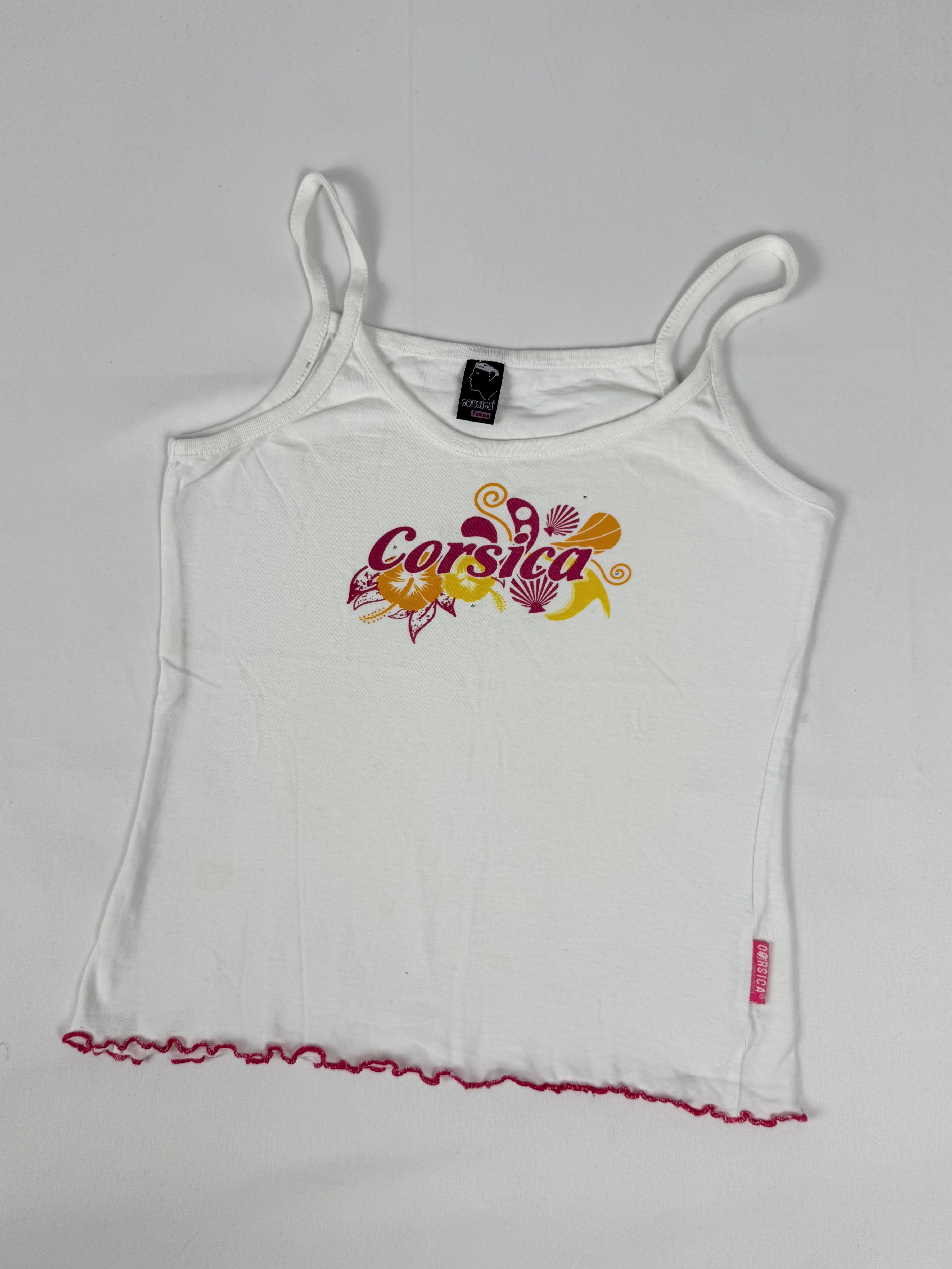 White 100% cotton cami top (XS)