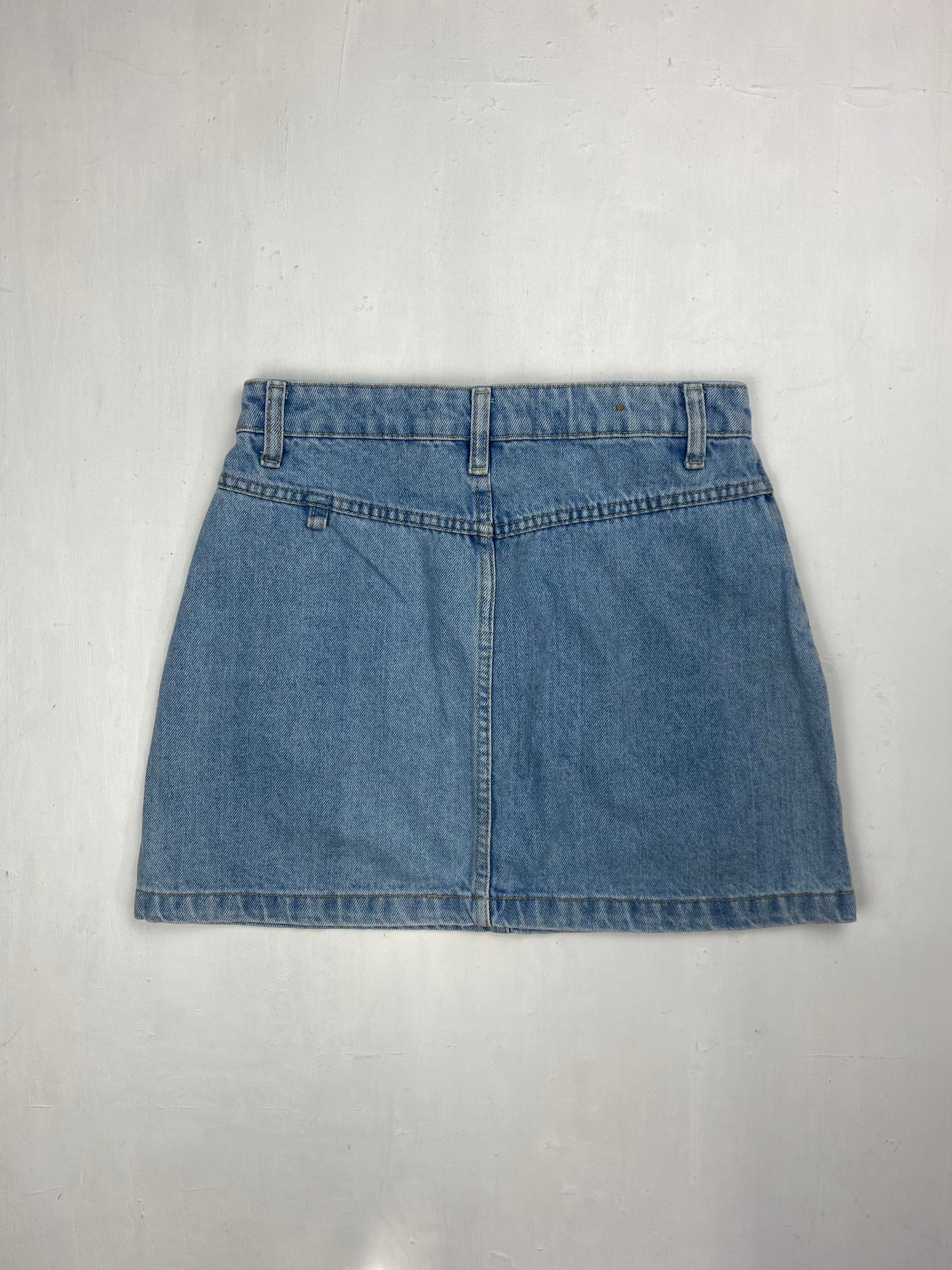 Blue denim mini skirt (XS)