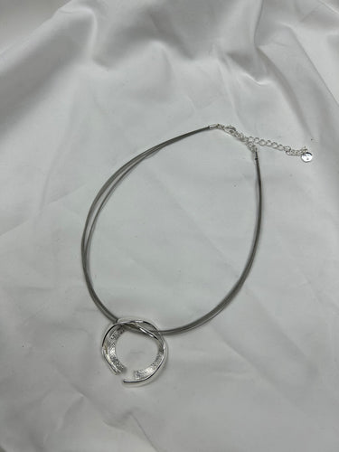 Silver stainless steel pendant necklace