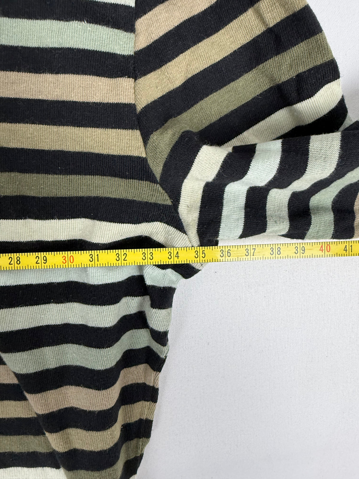 Khaki striped cotton hoodie (XS)