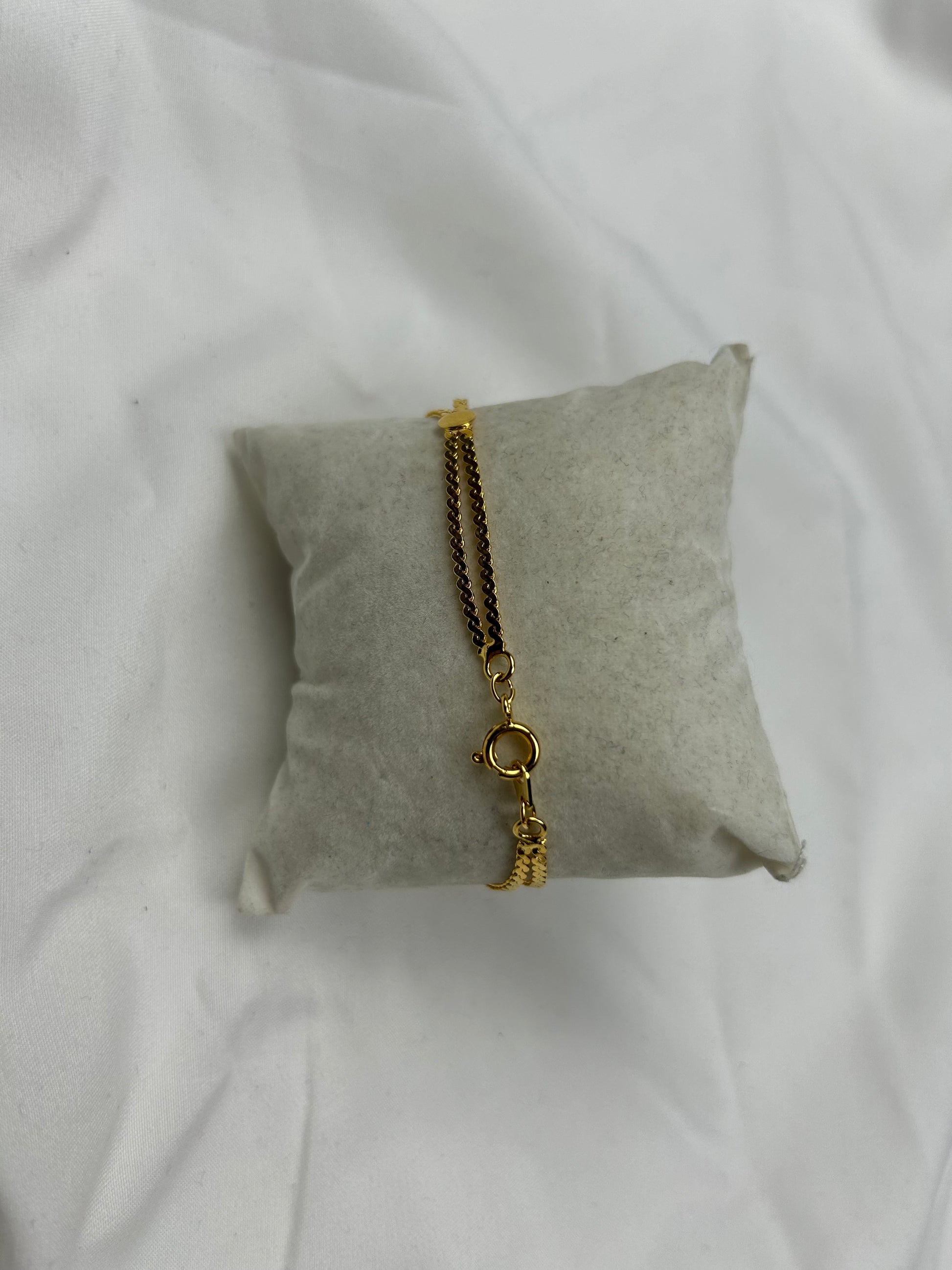 Gold roses pearls inox bracelet