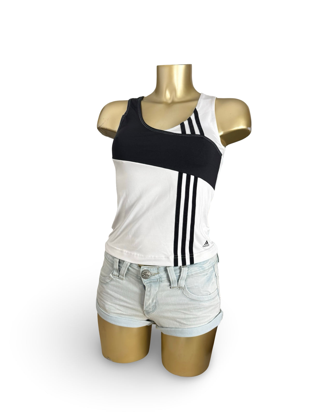 Black & white activewear tank top (S)