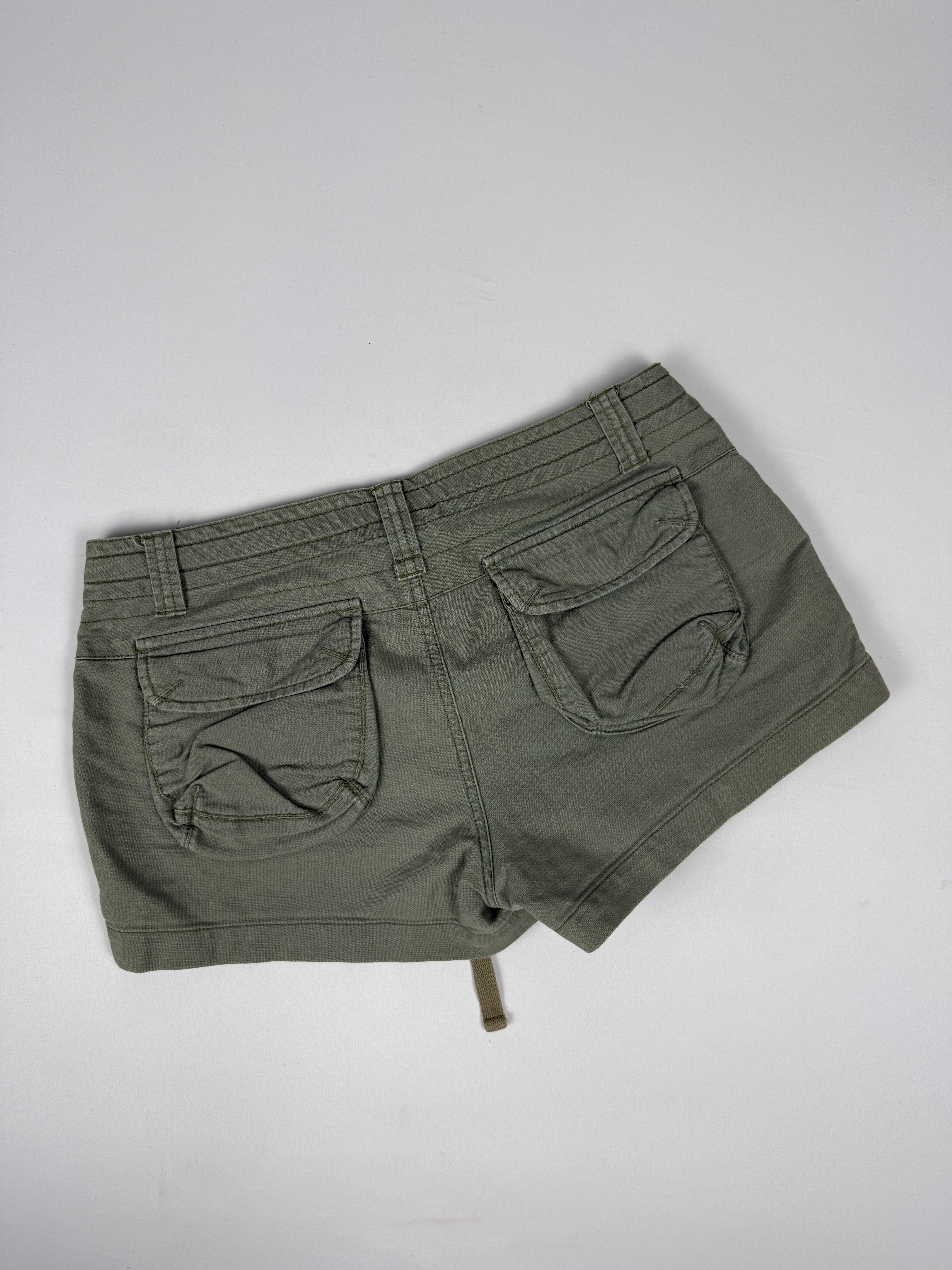 Khaki utility cotton mini short (M)