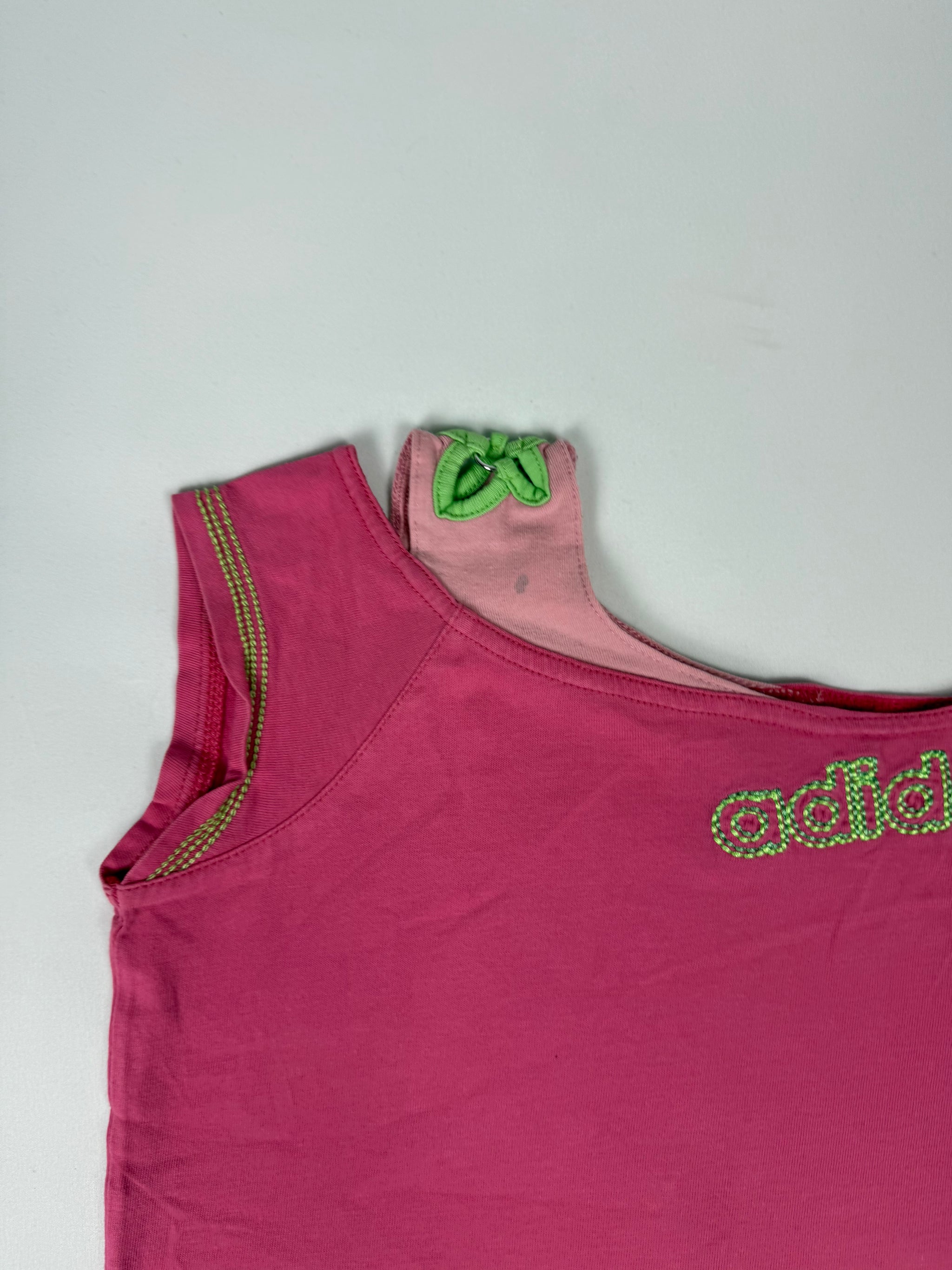 Pink cotton activewear top (S)