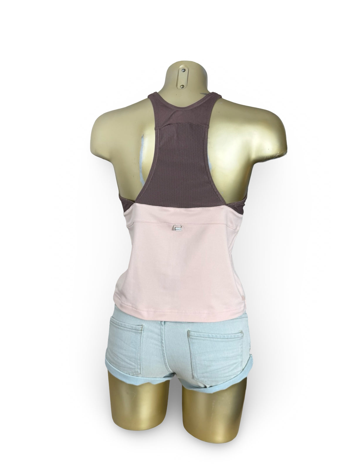 Pink activewear stretchy tank top (L)