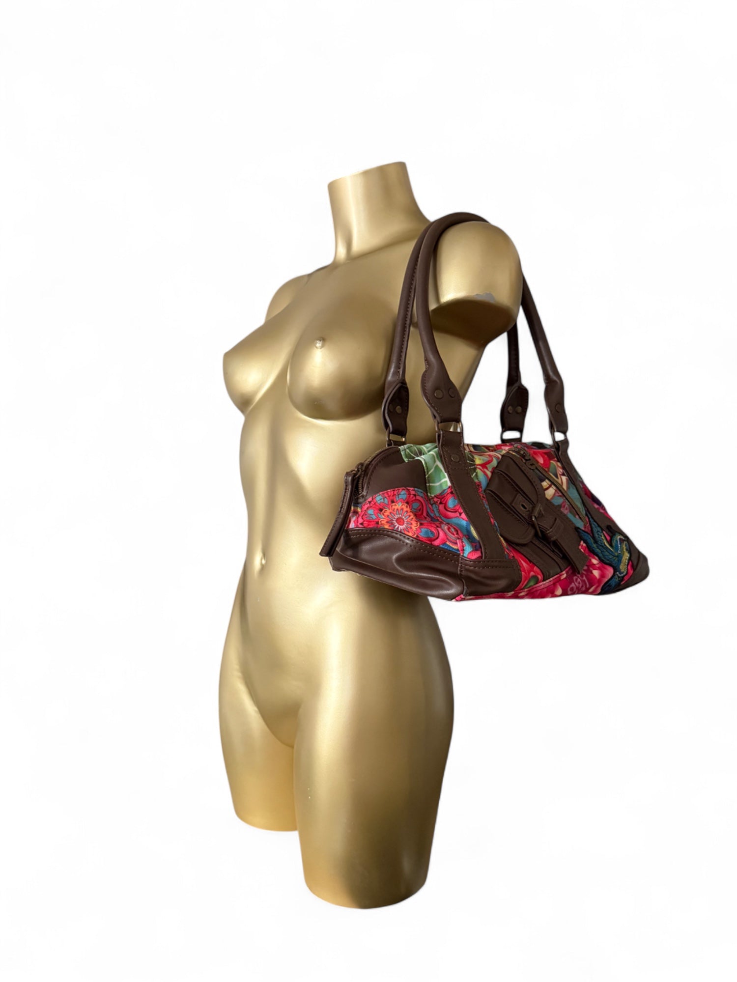 Pink graphic shoulder bag