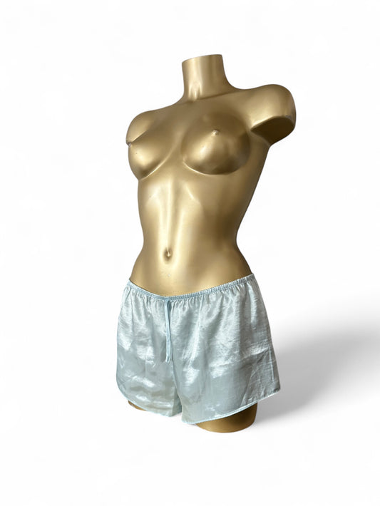 Baby blue silky low rise mini short (S/M)
